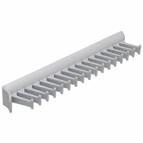 Hafele Tie Rack, TAG Synergy Collection, 17 Hook, 11 15/16", With 3/4 extension slide, White, Item# 807.54.772, 80754772, 807-54-772