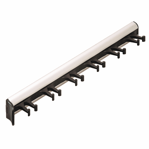 Hafele Belt Rack, TAG Synergy Collection, 5 Hook, 11 15/16", With 3/4 extension slide, Matt aluminum, Item# 807.54.930, 80754930, 807-54-930