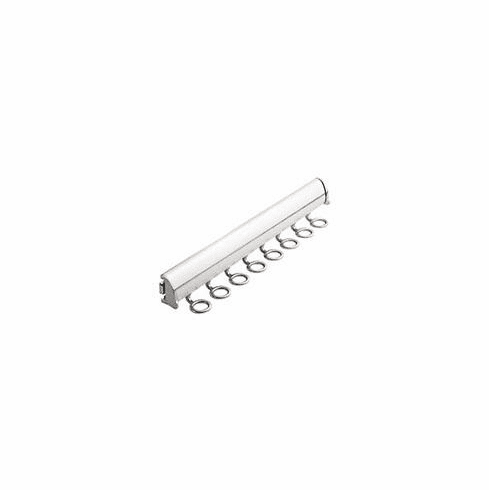 Hafele Scarf Rack, TAG Synergy Elite Collection, 8 Hook, 17 7/8", With full extension slide, Polished chrome, Item# 807.67.225, 80767225, 807-67-225