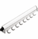 Hafele Fixed Accessory Rack, TAG Synergy Elite Collection, 8 Hook, 19 1/4", Polished chrome, Item# 807.67.285, 80767285, 807-67-285
