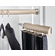 Hafele Tie Rack, TAG Synergy Elite Collection, 15 Hook, 11 7/8" Length, With full extension slide, Matt aluminum with chrome hooks and end caps, Item# 807.67.401, 80767401, 807-67-401