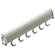 Hafele Belt Rack, TAG Synergy Elite Collection, 8 Hook, 17 15/16", With full extension slide, Matt aluminum, with chrome hooks and end caps, Item# 807.67.415, 80767415, 807-67-415
