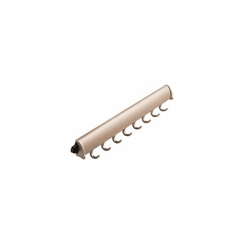 Hafele Fixed Accessory Rack, TAG Synergy Elite Collection, 8 Hook, 19 1/4", Matt nickel, Item# 807.67.685, 80767685, 807-67-685