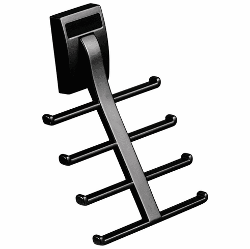 Hafele Tie Hook, TAG Synergy Elite Collection, Holds 8 ties, Black, Item# 807.68.300, 80768300, 807-68-300