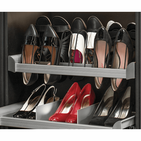 Hafele Pull-Out Shoe Organizer, TAG ENGAGE, Slate, 24", Item# 807.77.272, 80777272, 807-77-272