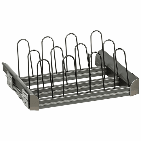 Hafele Pull-Out Shoe Organizer, TAG ENGAGE, Slate, 36", Item# 807.77.274, 80777274, 807-77-274