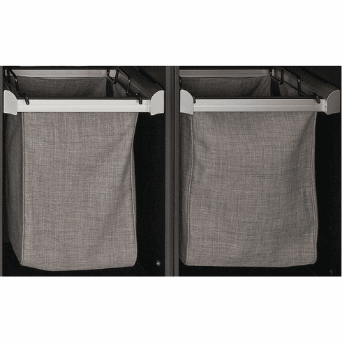 Hafele Laundry Bag, TAG ENGAGE, Slate fabric, 12", Item# 807.77.440, 80777440, 807-77-440