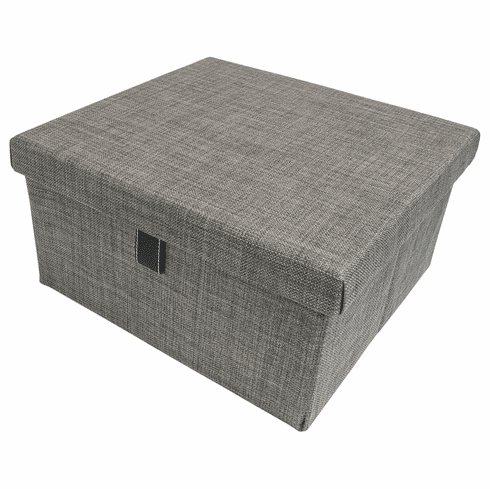 Hafele Storage Box, TAG ENGAGE, Slate fabric, 15", Item# 807.77.460, 80777460, 807-77-460
