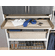 Hafele Pull-Out Shelf, TAG ENGAGE, Matt nickel and slate fabric, 24", Item# 807.77.602, 80777602, 807-77-602
