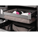 Hafele Divided Lingerie Drawer, TAG ENGAGE, Matt nickel with slate fabric, 24" width, Item# 807.77.612, 80777612, 807-77-612