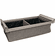 Hafele Divided Deep Drawer, TAG ENGAGE, Matt nickel with slate fabric, 24" width, Item# 807.77.622, 80777622, 807-77-622
