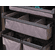 Hafele Divided Deep Drawer, TAG ENGAGE, Matt nickel with slate fabric, 36" width, Item# 807.77.624, 80777624, 807-77-624