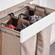 Hafele Laundry Organizer, TAG ENGAGE, Black frame, 36", 2 x 18" slate bags, Item# 807.82.623, 80782623, 807-82-623