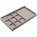 Hafele Jewelry Tray, 2" Depth, Felt, Felt, gray, Item# 811.03.504, 81103504, 811-03-504