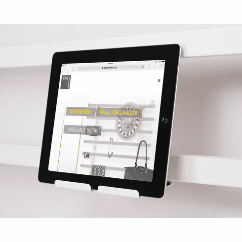 Hafele Tablet Stand and Glass Whiteboard, TAG Symphony Office, white, Item# 818.84.730, 81884730, 818-84-730