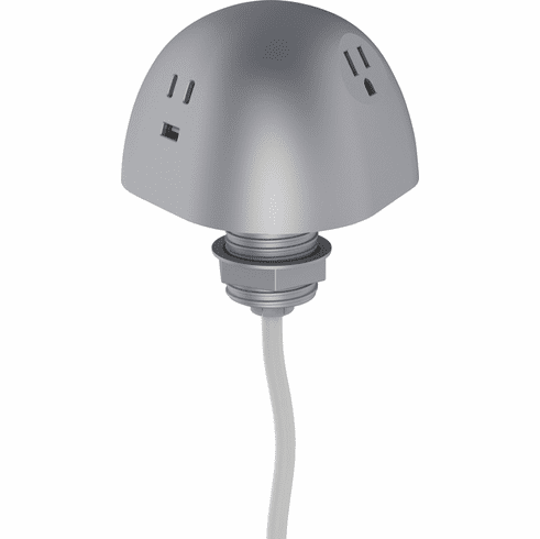 Hafele Grommet Mount Power Hub, Dock 1070, silver, Item# 822.09.428, 82209428, 822-09-428