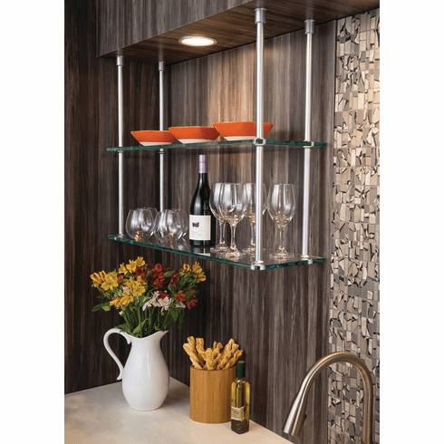 Hafele Shelf Suspension, Beta System, Matt chrome, Item# 828.50.408, 82850408, 828-50-408