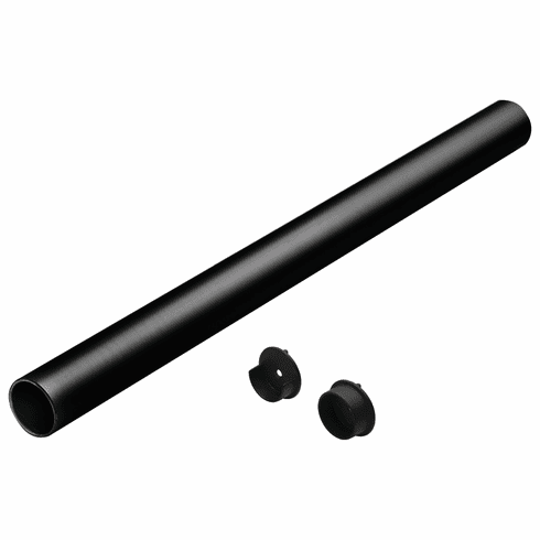 Hafele Round Wardrobe Tube with Supports, TAG Synergy Collection, Black, 23 3/4", Item# 830.28.831, 83028831, 830-28-831