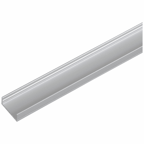 Hafele Designer Aluminum Profile, Häfele Loox5 Profile 4105, for LED strip lights, surface mounted, 9 mm (3/8"), Aluminium profile, silver coloured anodized, without diffuser, 2,000 mm, profile height: 8 mm, Item# 833.01.760, 83301760, 833-01-760
