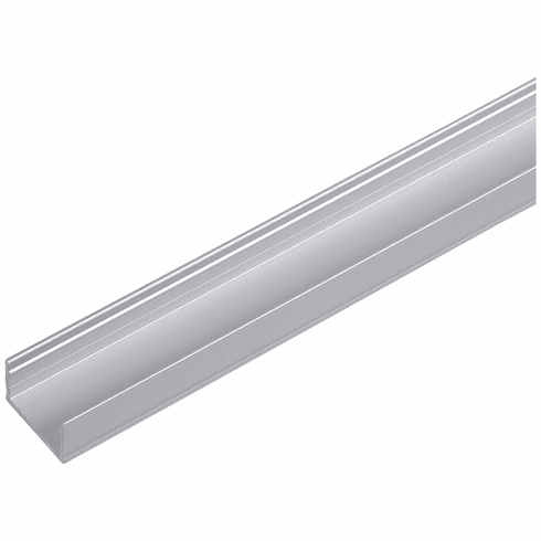 Hafele Designer Aluminum Profile, Hfele Loox5 Profile 4106, for LED strip lights, surface mounted, 13 mm (1/2"), Aluminium profile, silver coloured anodized, without diffuser, 2,000 mm, profile height: 8 mm, Item# 833.01.761, 83301761, 833-01-761