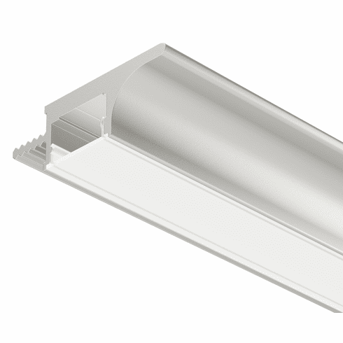 Hafele Profile for under mounting, Profile 3101 for LED strip lights 10 mm, Aluminium, also for linear lens when using 8 mm wide LED strip light, silver coloured anodized, length: 2,500 mm, base panel thickness: 19 mm, Item# 833.02.685, 83302685, 833-02-685