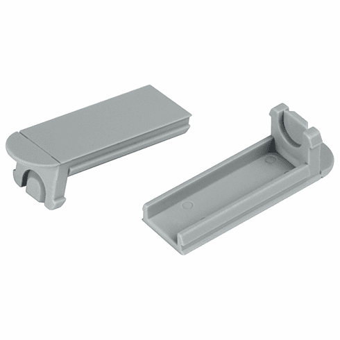 Hafele End Cap, for 1101 Profile, Plastic, Gray, Item# 833.03.029, 83303029, 833-03-029