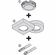Hafele Surface Mounted Housing Trim Ring, for Loox LED 2025/2026, 2091/3091, 2092/3092, Round, Matt nickel, Item# 833.72.162, 83372162, 833-72-162