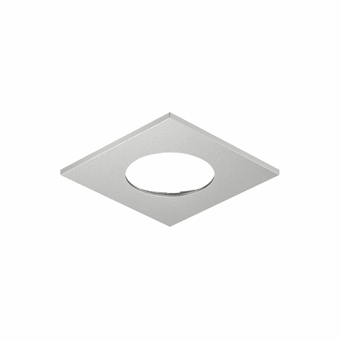 Hafele Recess mounted housing, Suitable for: Loox5 light module with drill hole  58 mm, Square, Silver colored, Item# 833.72.506, 83372506, 833-72-506