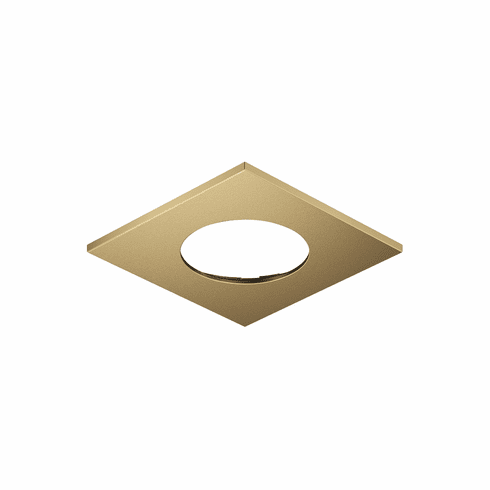 Hafele Recess mounted housing, Suitable for: Loox5 light module with drill hole  58 mm, Square, brass colored, Item# 833.72.510, 83372510, 833-72-510