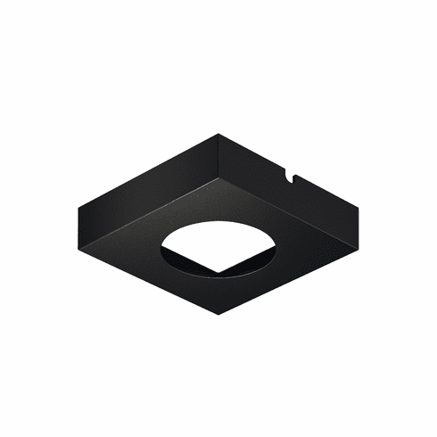 Hafele Housing for undermounted light, Suitable for: Loox5 light module with drill hole  58 mm, Square, Black, Item# 833.72.519, 83372519, 833-72-519