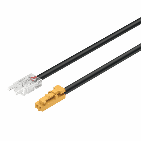 Hafele Adapter lead, For LED Strip Lights With Loox5 Clip, for connecting to driver or color mixer, 3.5 A, clip width 10 mm, Length: (78 3/4") 2000 mm, Item# 833.72.716, 83372716, 833-72-716