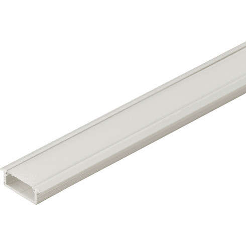 Hafele Aluminum Profile, for Recess Mounting, for LED Strip Lights, silver coloured anodized, diffuser: Frosted, 2,500 mm, Item# 833.72.810, 83372810, 833-72-810