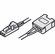 Hafele Lead with 12V Plug System and Clip, for Loox LED Strip Light 2029/2037, with clip connector, Length: 2 m; male plug, Item# 833.73.739, 83373739, 833-73-739