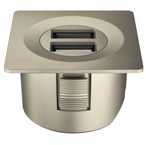 Hafele USB Converter, Hfele Loox ESC 2001 Modular, Round, For 12V system, Plastic, matt nickel plated, Item# 833.73.756, 83373756, 833-73-756