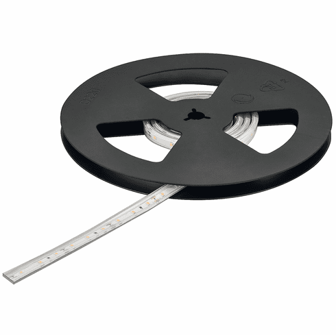 Hafele LED strip light with silicone sleeve, Hafele Loox5 LED 2063, 12 V, monochrome, (3/8") 10mm, 60 LEDs/ m, 4.8W/ m, Cool white 5000 K, (590 9/16") 15 m length, Item# 833.74.351, 83374351, 833-74-351