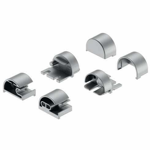 Hafele End Cap Set, for Loox Drawer Profile 2194, End cap set, 6 pieces, Item# 833.74.877, 83374877, 833-74-877