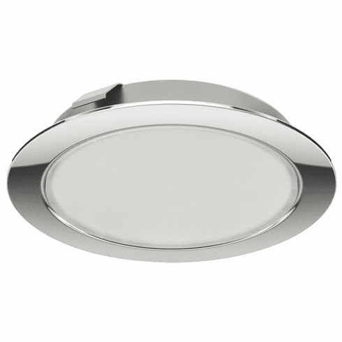 Hafele Recess/Surface Mounted Downlight, Round, Multi-White, Loox LED 3039, 24 V, Drill hole ?: 55 mm (2 3/16"), Polished chrome, light color: Warm white 2700 K to cool white 5000 K, Item# 833.75.130, 83375130, 833-75-130