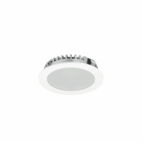 Hafele Recess Mounted Downlight, Round, Hfele Loox LED 3094, zinc alloy, 24 V, Aluminum, Light color: Warm white 2700 K, luminous flux: 140 lm, white, Item# 833.75.328, 83375328, 833-75-328