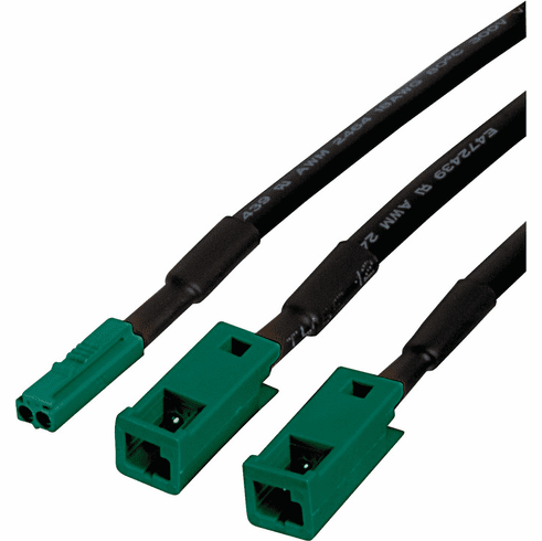 Hafele Y Distributor, Hfele Loox5 2-way, Monochrome, 24 V, 1 male, 2 female, Length: 1500 mm (59 1/16"), Max. 90 W, Item# 833.75.744, 83375744, 833-75-744