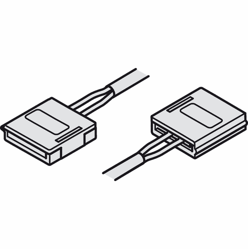 Hafele Interconnecting Lead, with clip, for LED 3013, 3015, 24 V, with clip connector, Length: 2000 mm (6' 6 3/4"), Item# 833.77.817, 83377817, 833-77-817