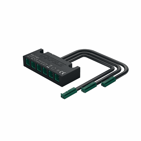 Hafele Adapter, Hfele Loox5, RGB, Hfele Loox5, for Hfele Connect Mesh 6-way distributor, For Hfele Connect Mesh 6-way distributor, Voltage 24V, max. connected wattage 90W, Item# 833.77.831, 83377831, 833-77-831