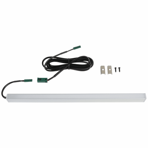 Hafele Surface Mounted End Light Bars, With Linkable Cable, 24 V, Profile 2103 with Loox LED 3087, multi-white 2-wire, 229 mm (9") length, Item# 833.86.043, 83386043, 833-86-043