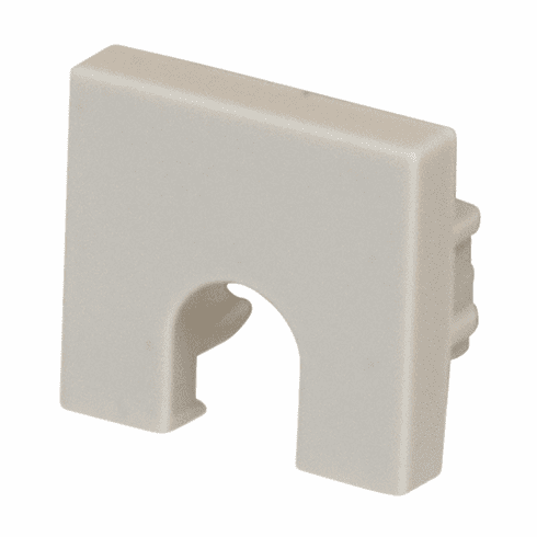 Hafele End Cap, Slotted, for Häfele Loox5 Profile 2101/2102, Brushed Stainless Steel Colored, Item# 833.88.433, 83388433, 833-88-433