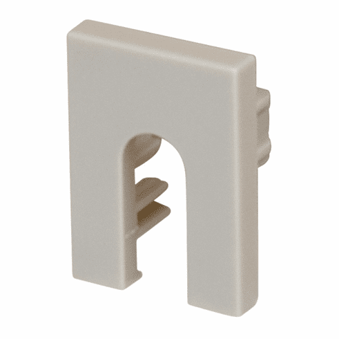 Hafele End Cap, Slotted, for Hfele Loox5 Profile 2103/2104, Brushed Stainless Steel Colored, Item# 833.88.435, 83388435, 833-88-435