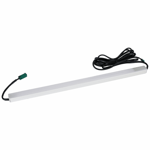 Hafele Surface Mounted Light Bar, With Inline Switch, 24 V, Profile 2191 with Loox LED 3045, 3000K warm white, 1143 mm (45") length, Item# 833.88.884, 83388884, 833-88-884
