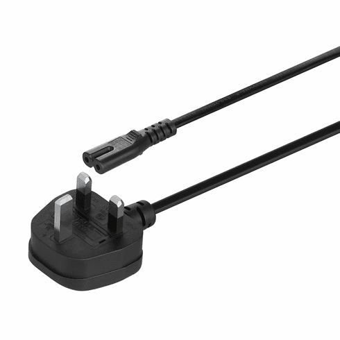 Hafele Mains lead, Country-specific, C7 socket, country-specific, Plug type: UK, length: 2Â m, Item# 833.89.000, 83389000, 833-89-000