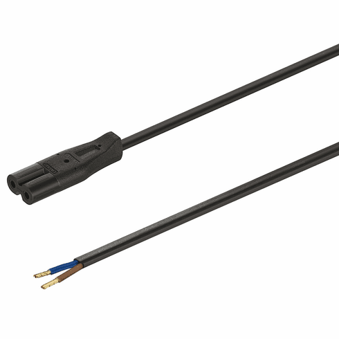 Hafele Mains lead, Country-specific, C7 socket, country-specific, US, bare ended for direct connection, length: 2 m, Item# 833.89.050, 83389050, 833-89-050