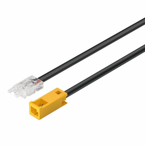 Hafele Lead with Female Socket and Clip, Häfele Loox5 for LED strip light monochrome 8 mm (5/16"), 12 V, 18 AWG, Length: 100 mm (4"), Item# 833.93.710, 83393710, 833-93-710