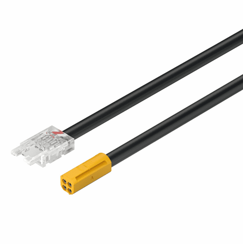 Hafele Lead, Hfele Loox5 for LED-Band RGB (3/8") 10 mm, 12 V, AWG 20, Clip width 12 mm, Length: 100 mm (4"), Item# 833.93.713, 83393713, 833-93-713