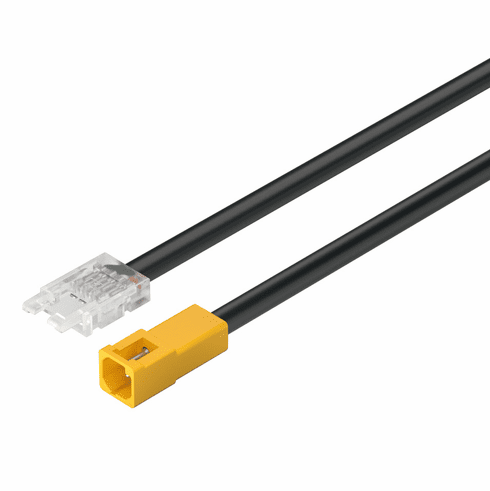 Hafele Lead with Female Socket and Clip, Hfele Loox5 for LED strip light, RGB, 10mm, 12 V, AWG 20, length: 100 mm (4"), Item# 833.93.719, 83393719, 833-93-719